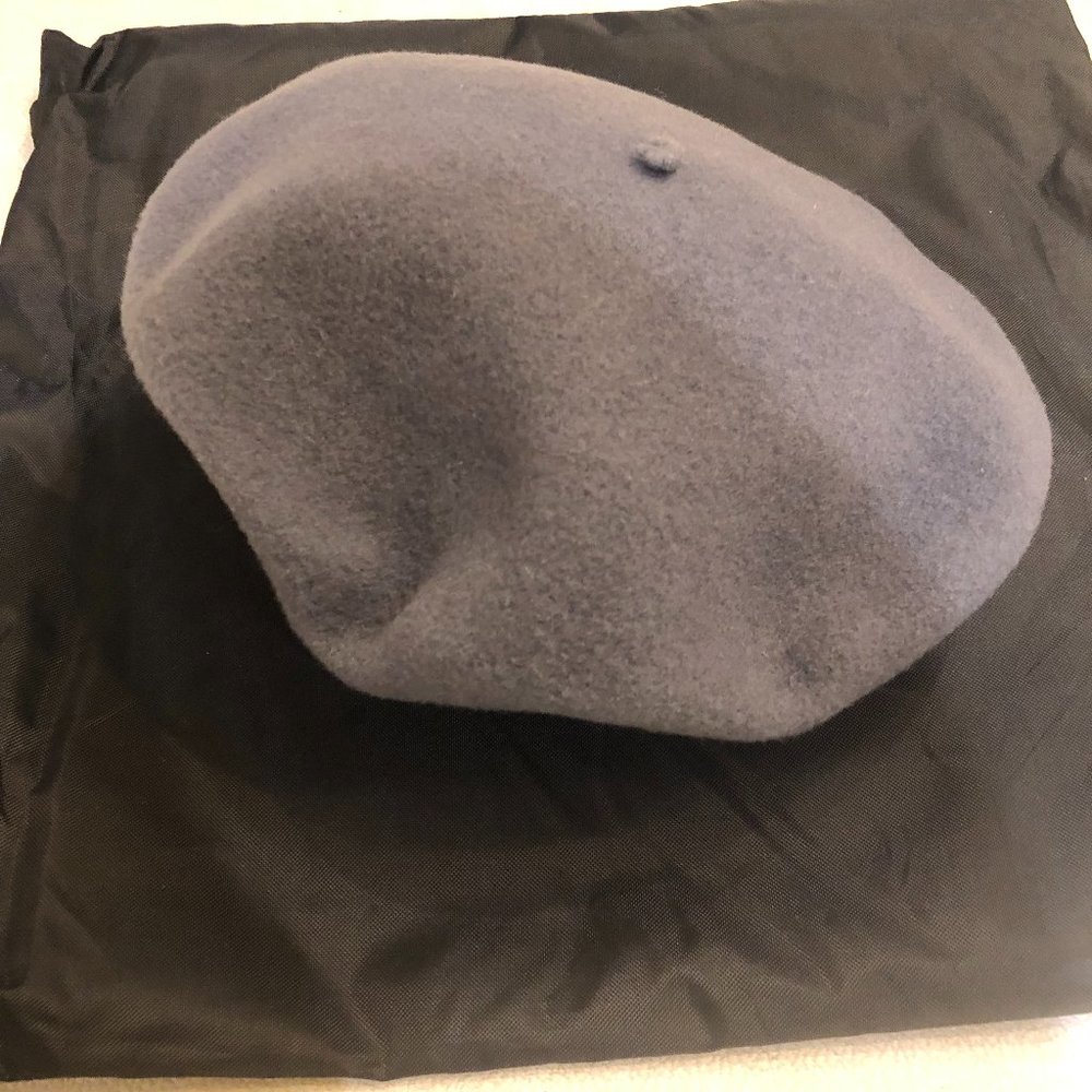 Holt Renfrew Slate Grey Felt Beret